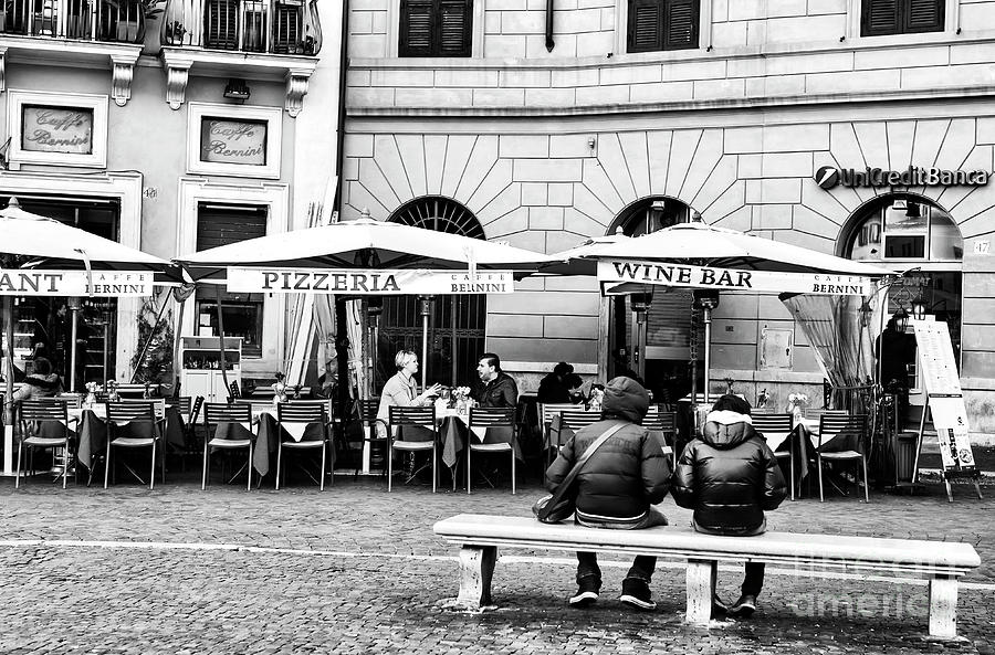 Rome Italian Dining at Piazza Navona Photograph by John Rizzuto