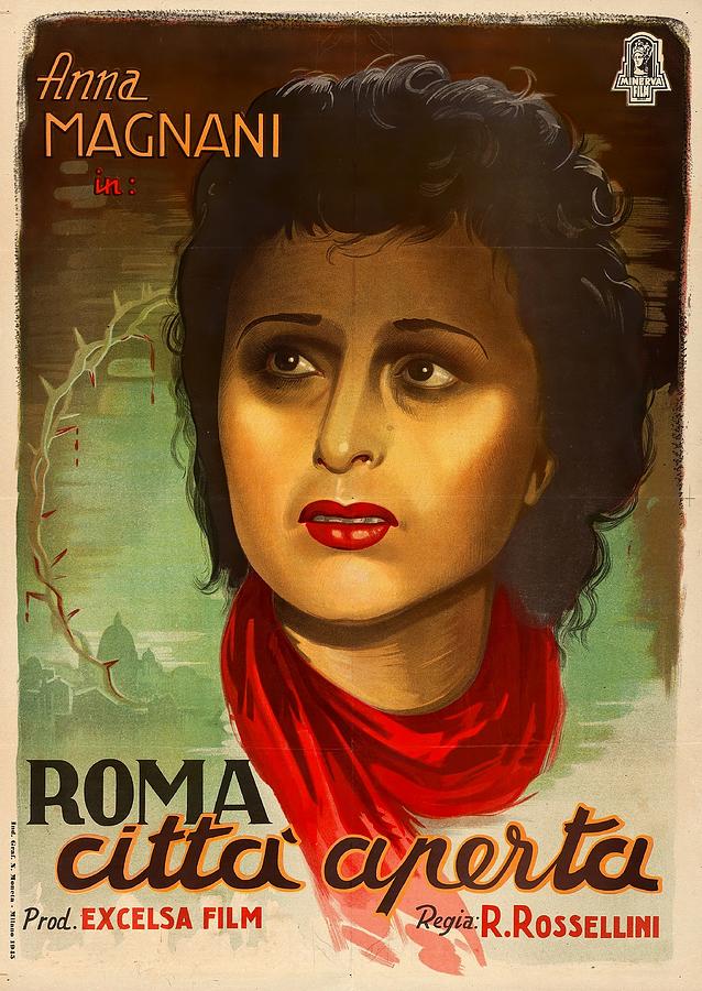 Rome, Open City, 1945 - art by Anselmo Ballester Mixed Media by Movie World Posters