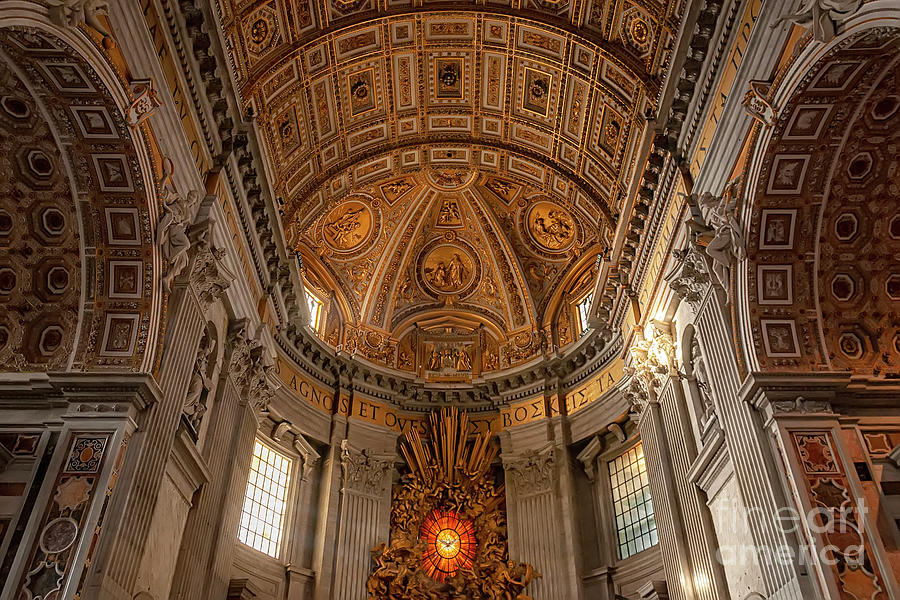 Rome Vatican City Cathedral Interior Photograph by Antony McAulay
