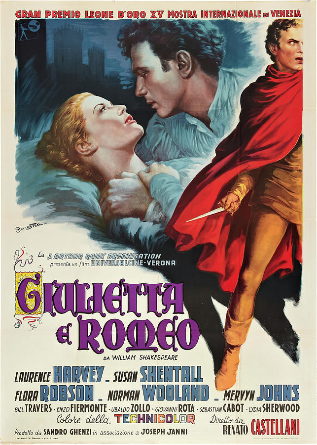 Romeo and Juliet, 1954 - art by Anselmo Ballester Mixed Media by Movie World Posters