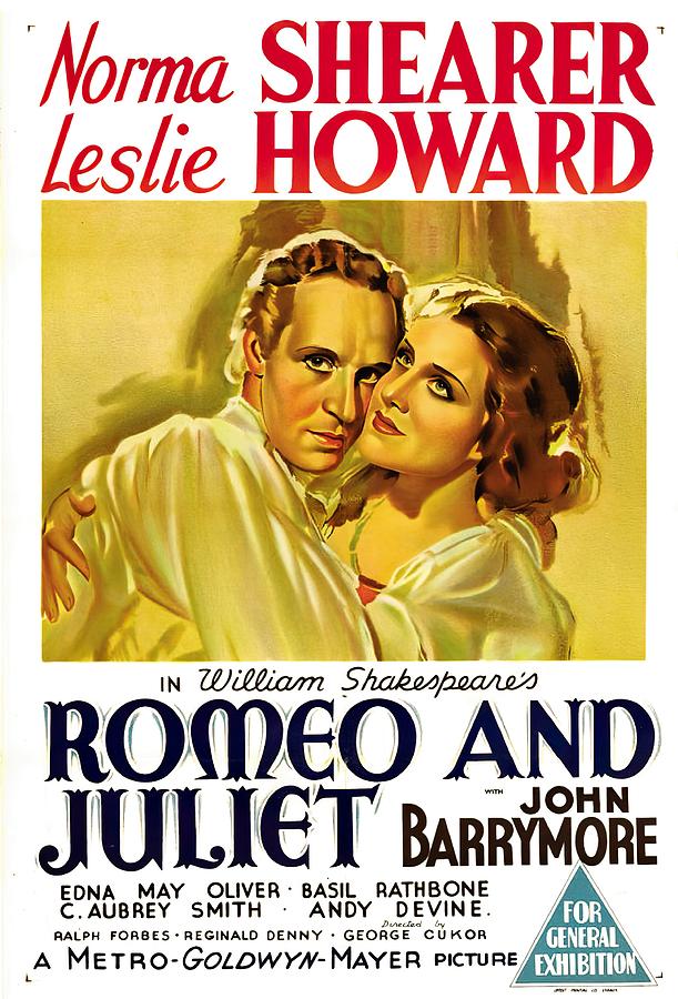 Romeo and Juliet, with Norma Shearer and Leslie Howard, 1936 Mixed Media by Movie World Posters