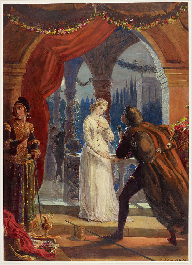 Romeo meets Juliet for the first time Painting by Victoria Princess Royal