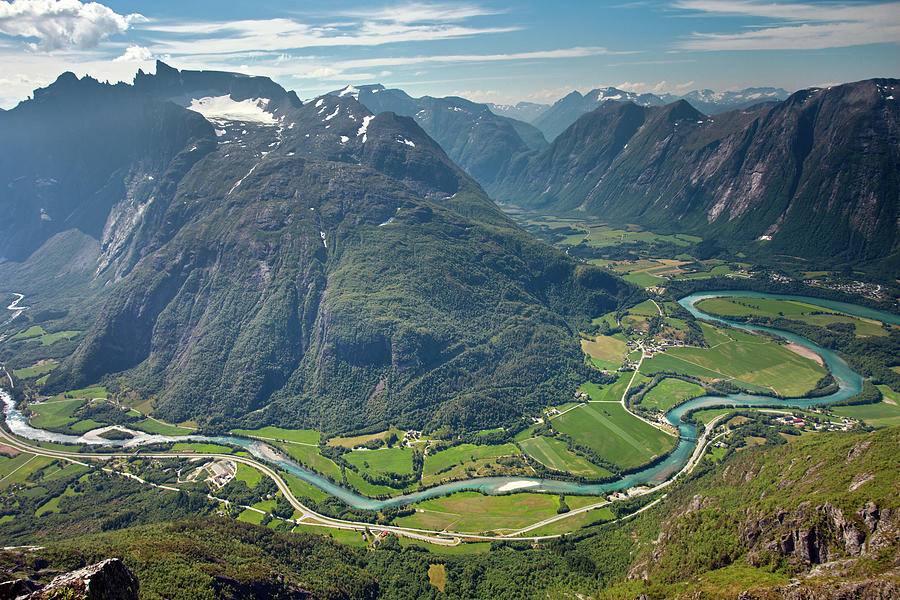 Romsdalen Valley And Rauma River 2 Photograph