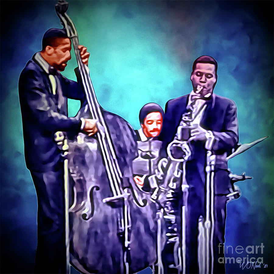 Portraits Digital Art - Ron Carter and Company by Walter Neal