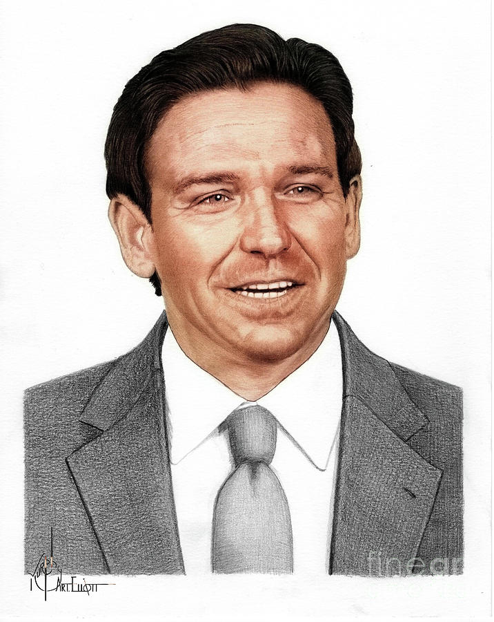 Ron DeSantis drawing by Murphy Art Elliott