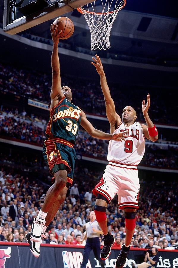 Ron Harper and Hersey Hawkins Photograph by Nathaniel S. Butler Ron Harper and Hersey Hawkins Photograph by Nathaniel S. Butler