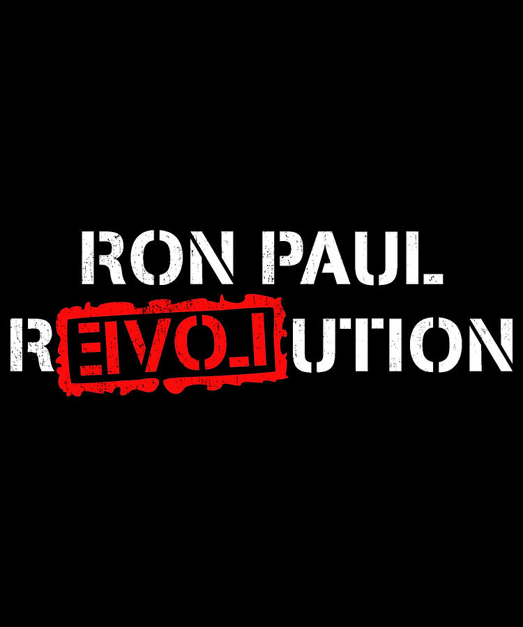 Ron Paul Revolution Black Retro Digital Art by Flippin Sweet Gear