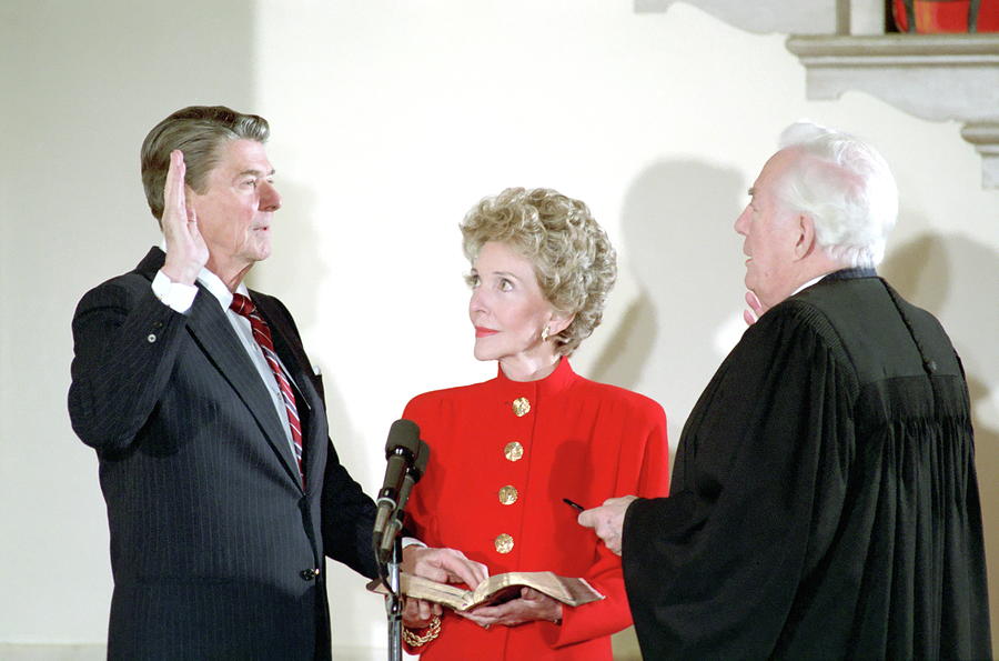 Ronald Reagan Inauguration Sworn Into Office Photograph