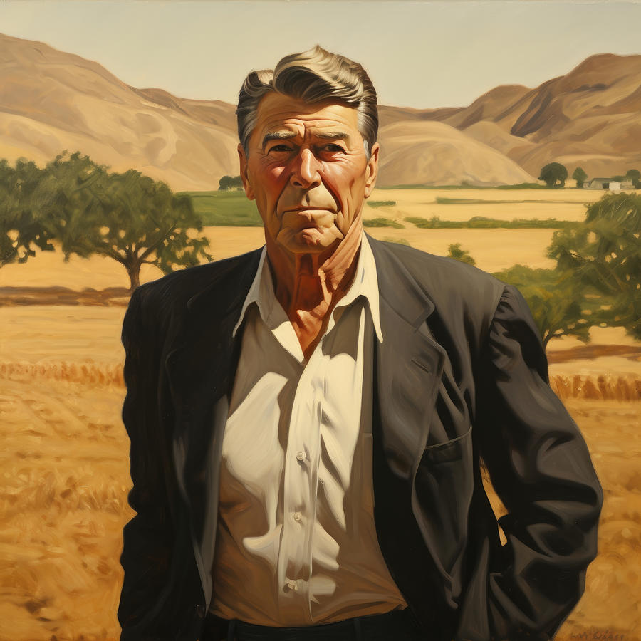 Ronald Reagan Painting - Ronald Reagan by My Head Cinema