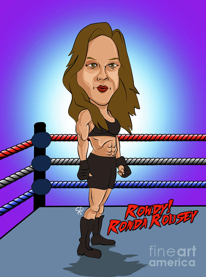 Ronda Rousey Digital Art by Chris DelVecchio