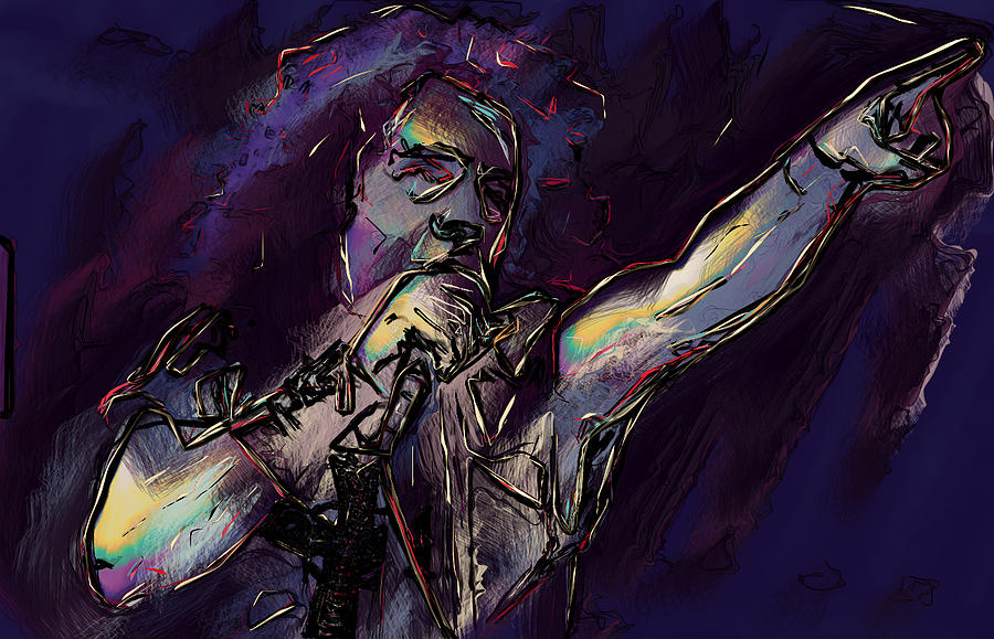 Ronnie James Dio Digital Art by David Lane