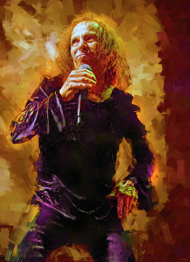 Ronnie James Dio Mixed Media by Mal Bray