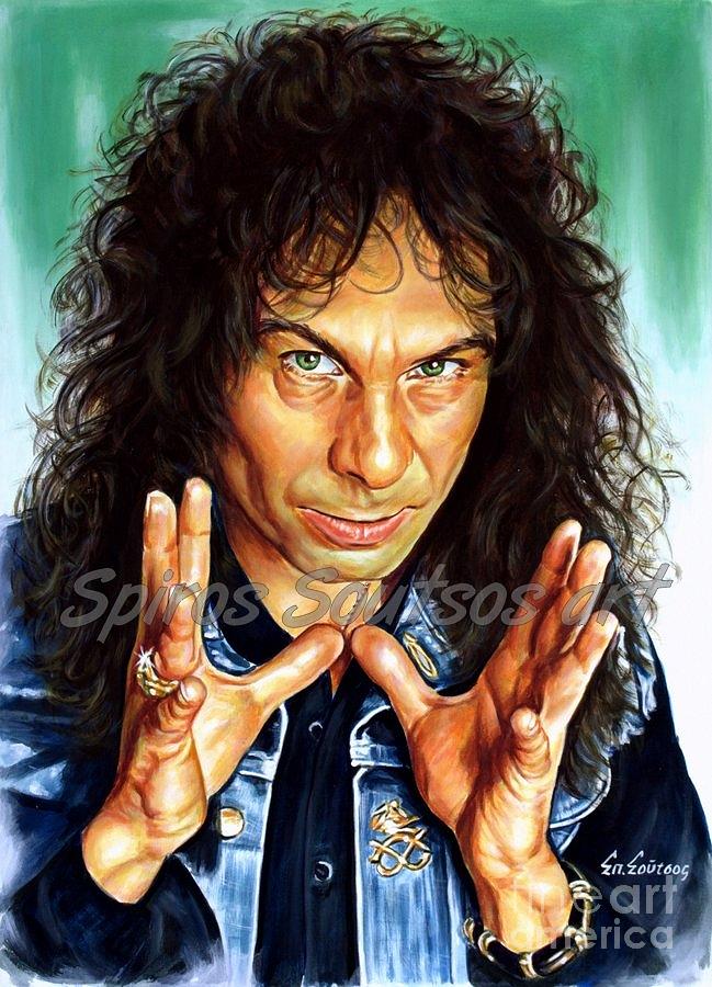 Ronnie James Dio Original Portrait Painting Painting by Star Portraits Art
