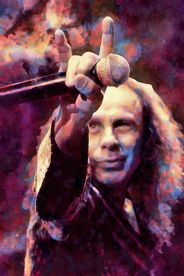 Ronnie James Dio Mixed Media - Ronnie James Dio Tribute Art Magica by The Rocker Chic