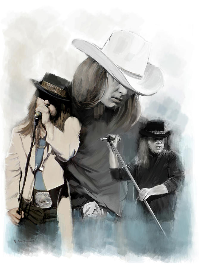 Ronnie Van Zant Painting - Ronnie Van Zant by Iconic Images Art Gallery David Pucciarelli