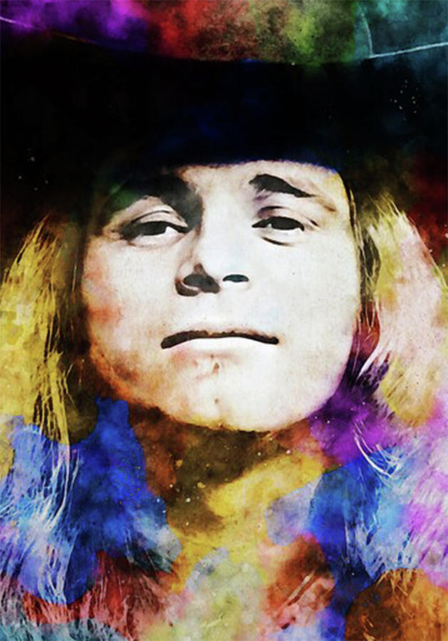 Ronnie Van Zant Watercolor Digital Art By Madison Lee - Pixels