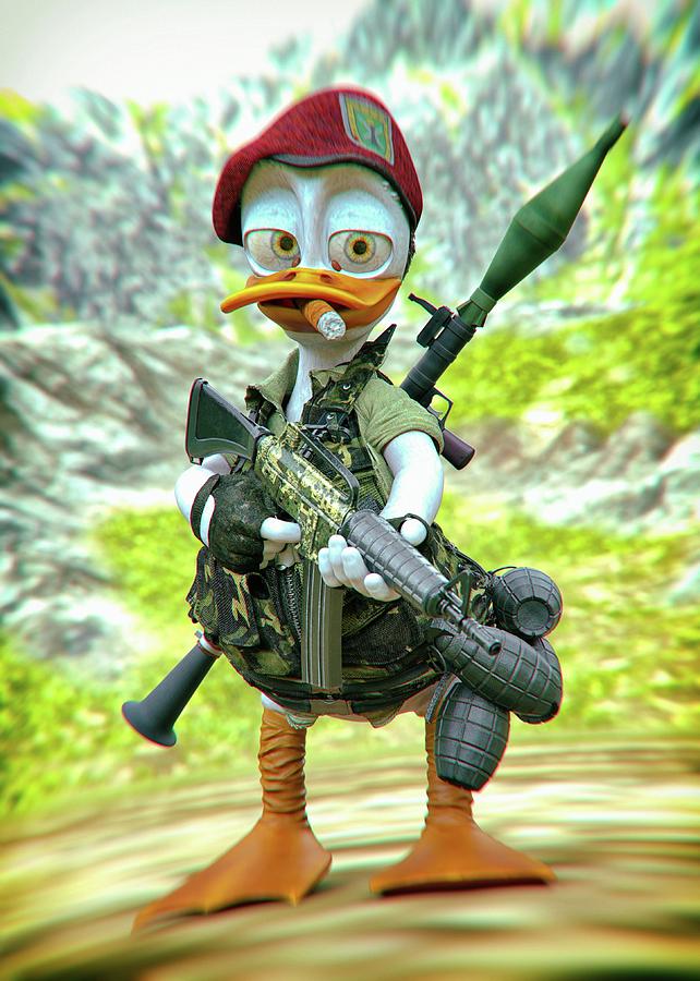Ronny The War Duck Digital Art