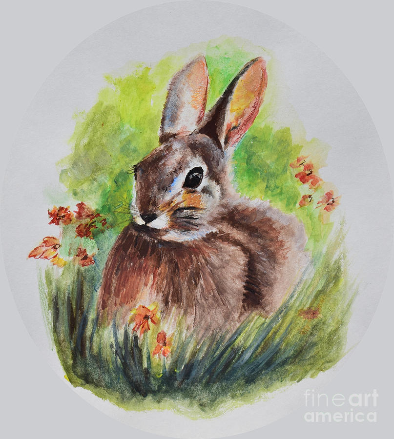 Roo Rabbit Painting by Jan Dappen