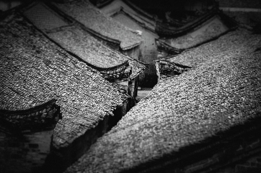 Roof of old house Photograph by Carl Ning