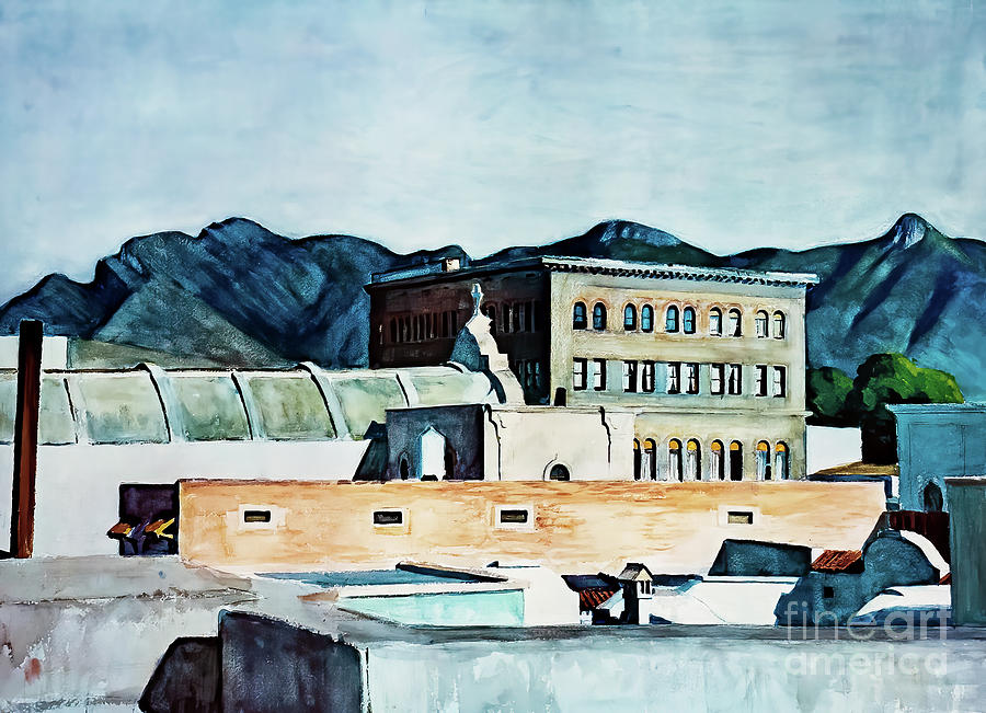 Roof Saltillo 1943 Painting by Edward Hopper