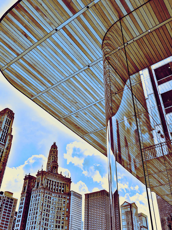 ROOF STORY Apple Store Chicago Photograph by William Dey