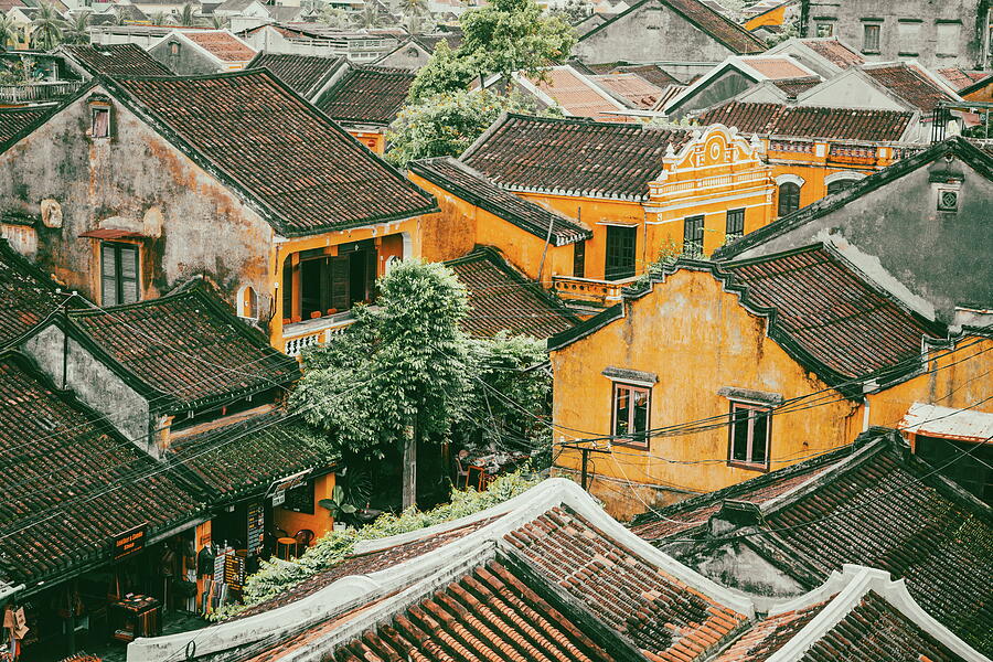 Architecture Photograph - Roofs of Hoi An by Alexey Stiop