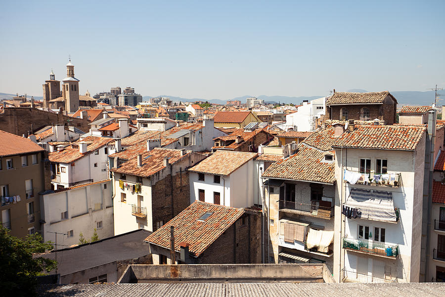 Roofs of Pamplona Photograph by Victor Estevez