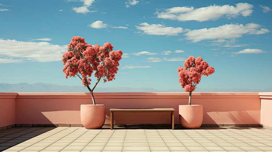 Rooftop Tranquility Digital Art by Evie Carrier
