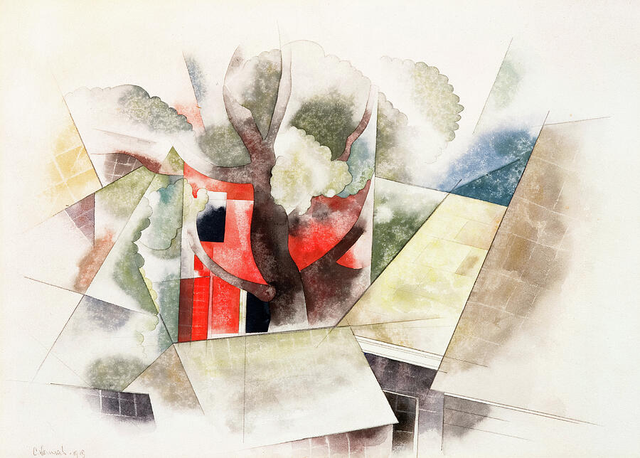 Charles Demuth Painting - Rooftops and Fantasy by Charles Demuth by American painter Charles Demuth