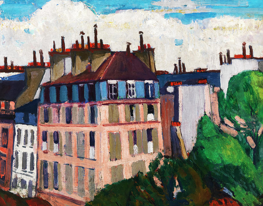 Paris Painting - Rooftops by Henry Lyman Sayen
