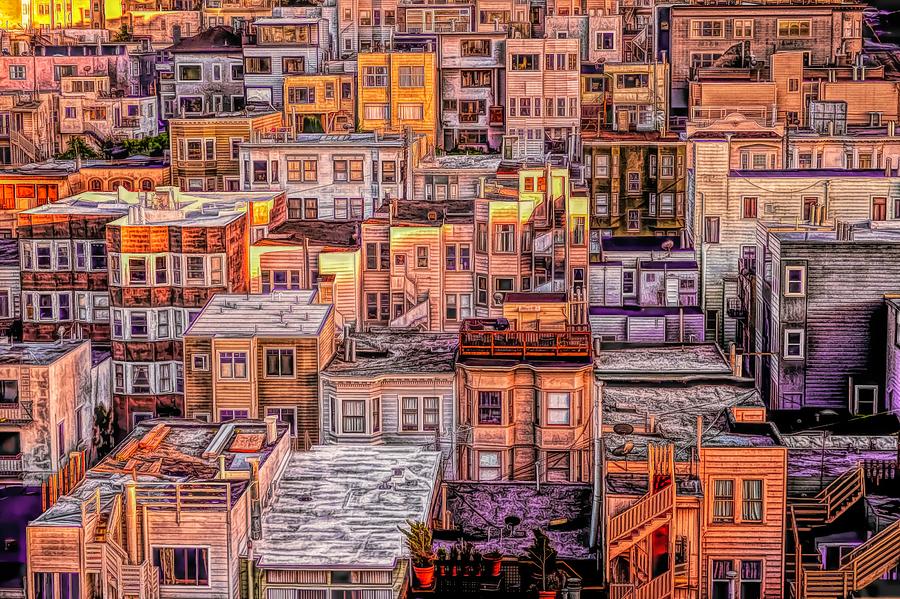 Rooftops in North Beach - San Francisco Photograph by Susan Hope Finley