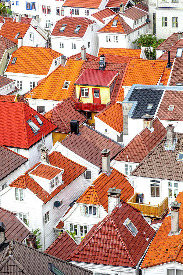 Rooftops of Bergen Photograph by W Chris Fooshee