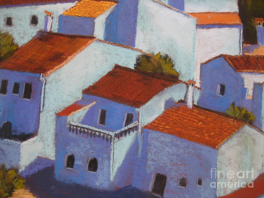 Rooftops of Juczar, Spain Painting by Constance Gehring