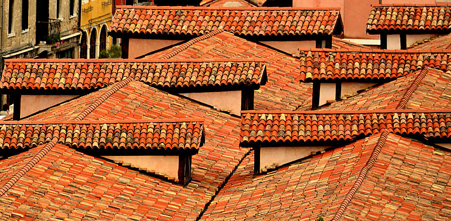 Rooftops of Venice Digital Art by Richard Ortolano