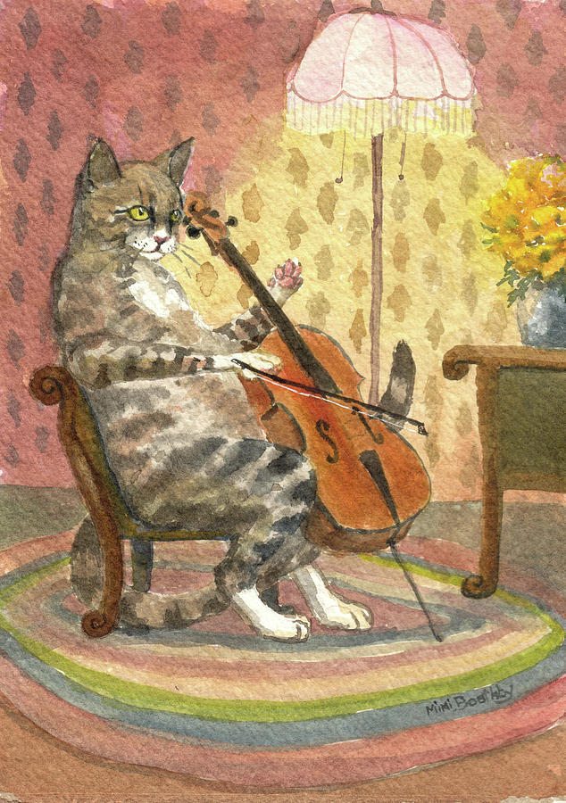 Room For Cello Painting by Mimi Boothby