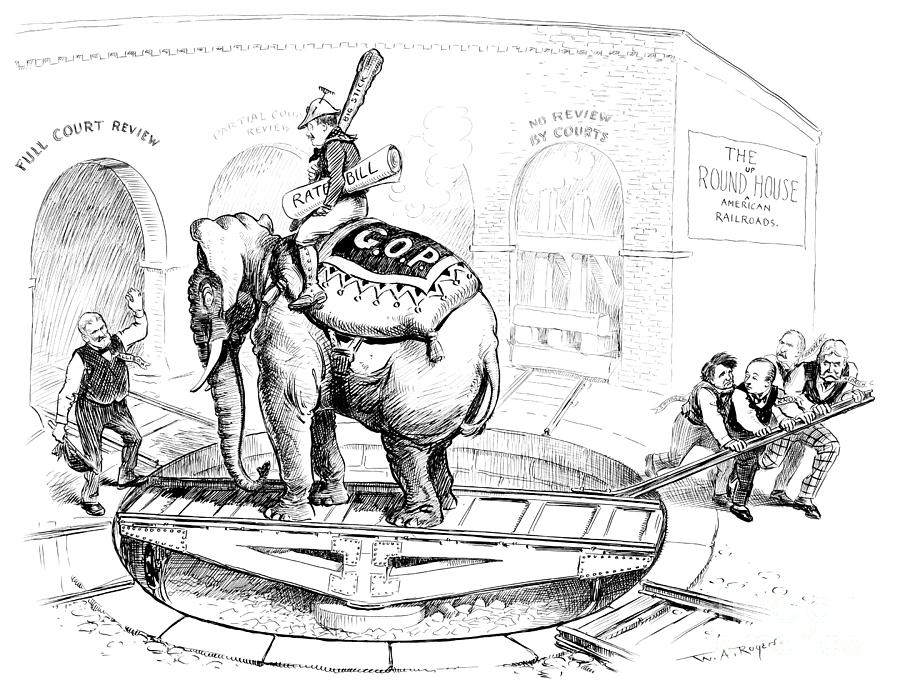 Roosevelt and the Republican Party, c1906 Drawing by William A Rogers