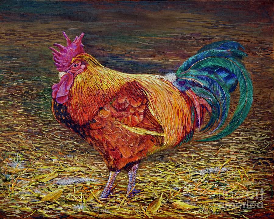 Rooster Painting by AnnaJo Vahle