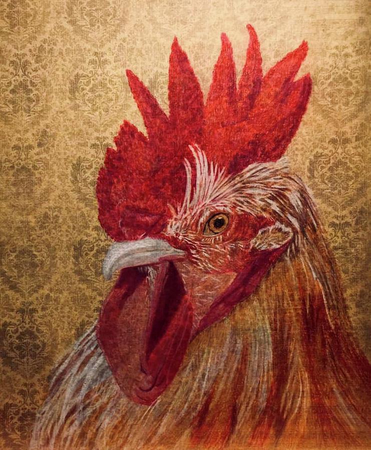 Rooster Painting by Forrest Fortier