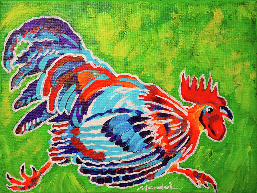 Rooster Painting by Mardi Claw
