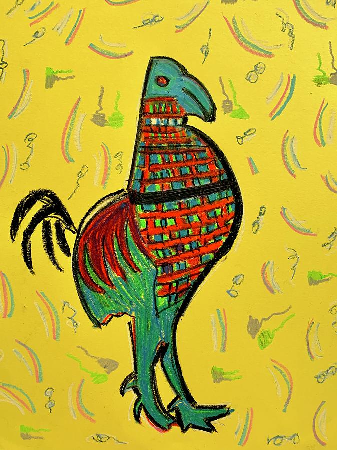 Rooster Original Artwork Painting By Roxana Basauri - Fine Art America