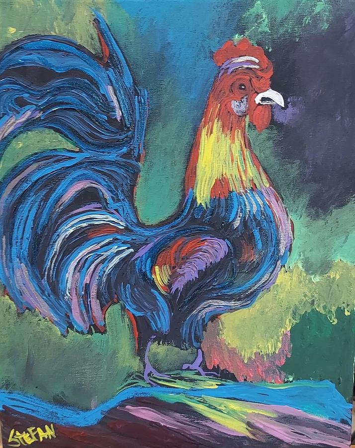 Rooster Painting by Stefan Duncan