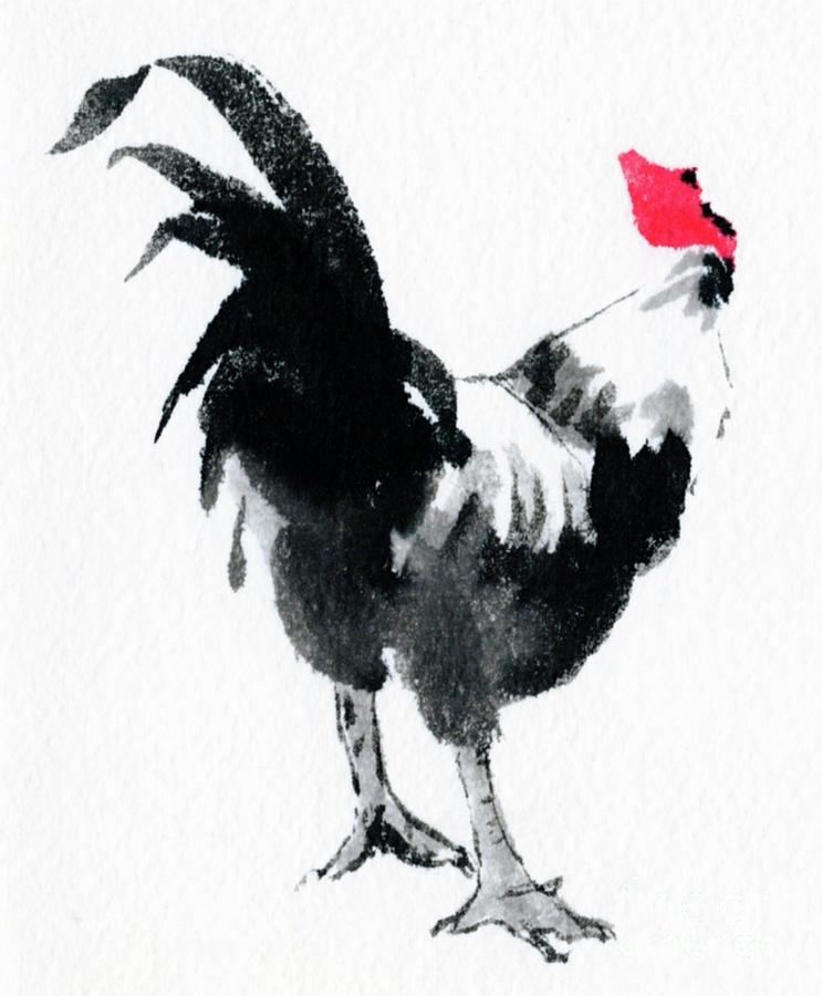 Rooster Painting by Vicki B Littell