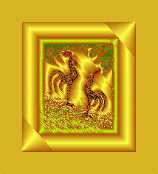 Roosters Digital Art by Mary Russell