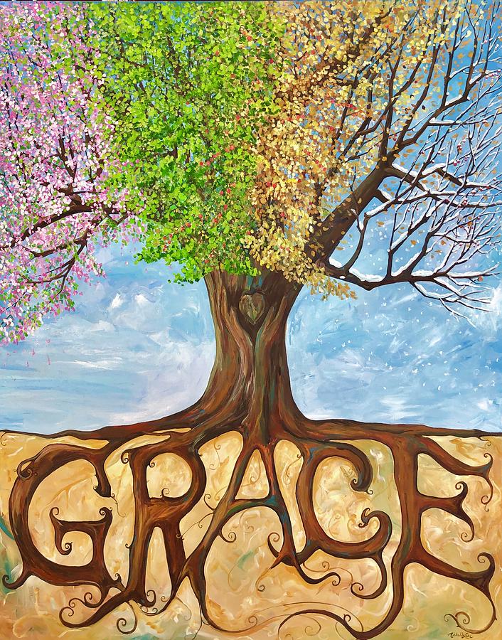 Rooted in Grace Painting by Michelle Lake | Fine Art America