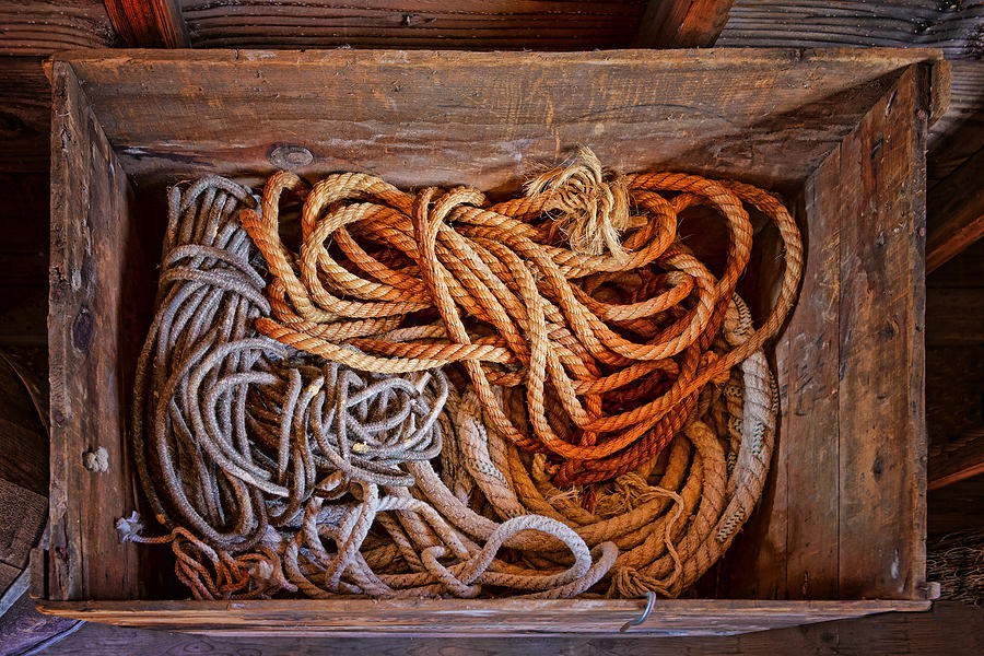 Rope in a Box Photograph by Nikolyn McDonald