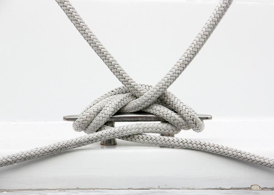 Rope on Cleat Photograph by Decoris Art