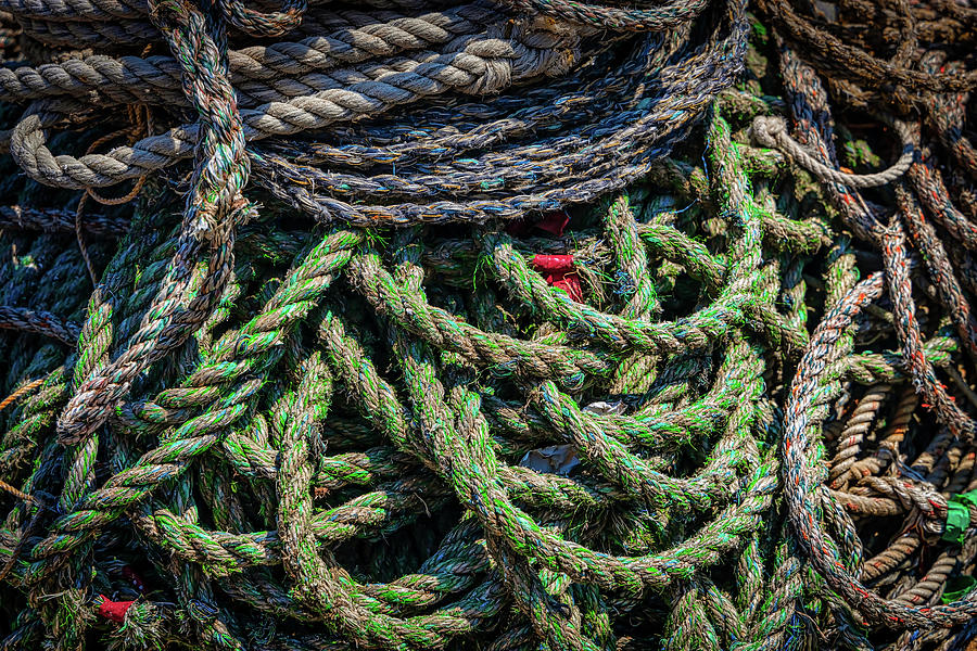 Rope Pile Photograph by Bill Chizek