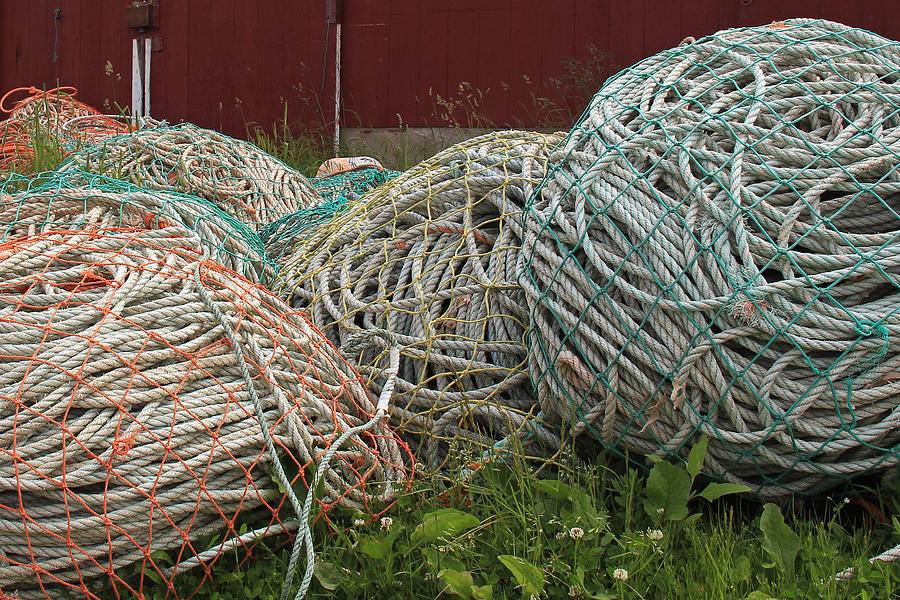 Ropes for lobstering in Nova Scotia Photograph by Zen Rial