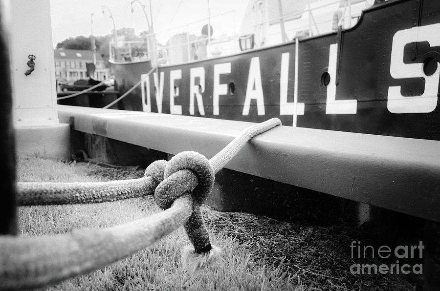 Ropes of Overfalls Lightship Black and White Photograph Photograph by PIPA Fine Art - Simply Solid