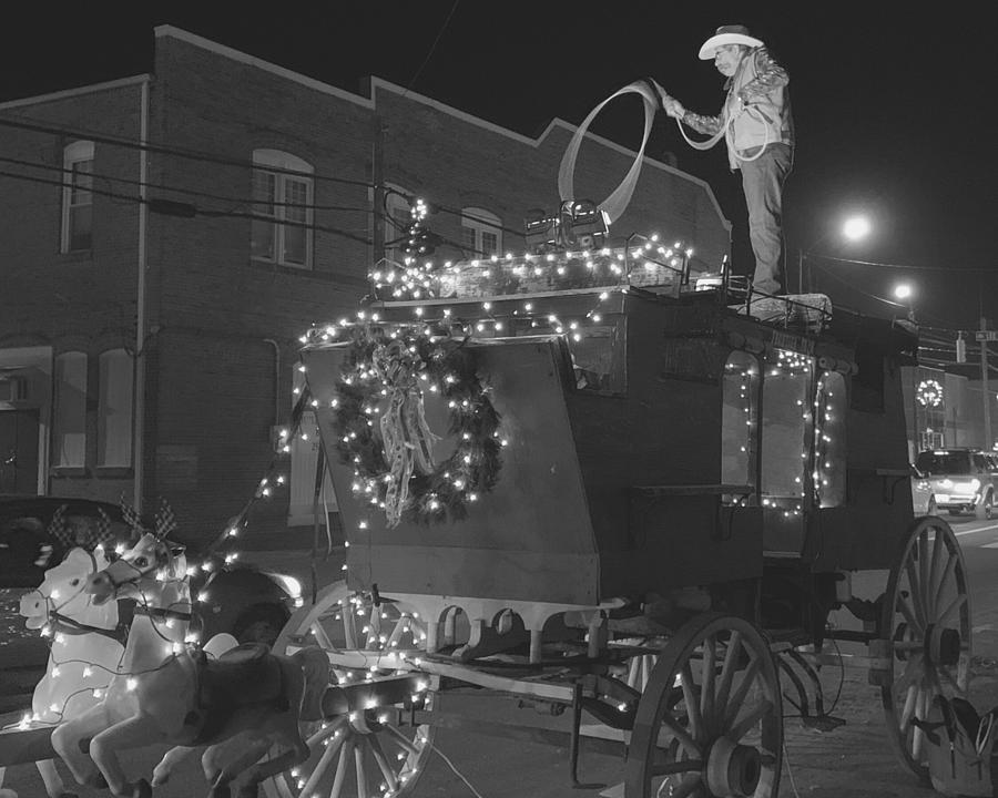 Ropin the Season BW Photograph by Lee Darnell